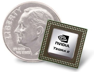 Example of a CPU next to a dime